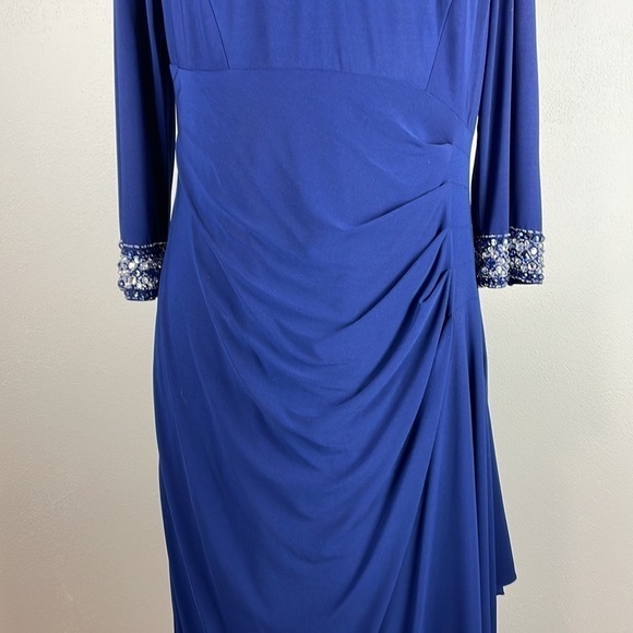 ALEX Evenings Jeweled Cuff Column Formal Gown - Picture 5 of 15